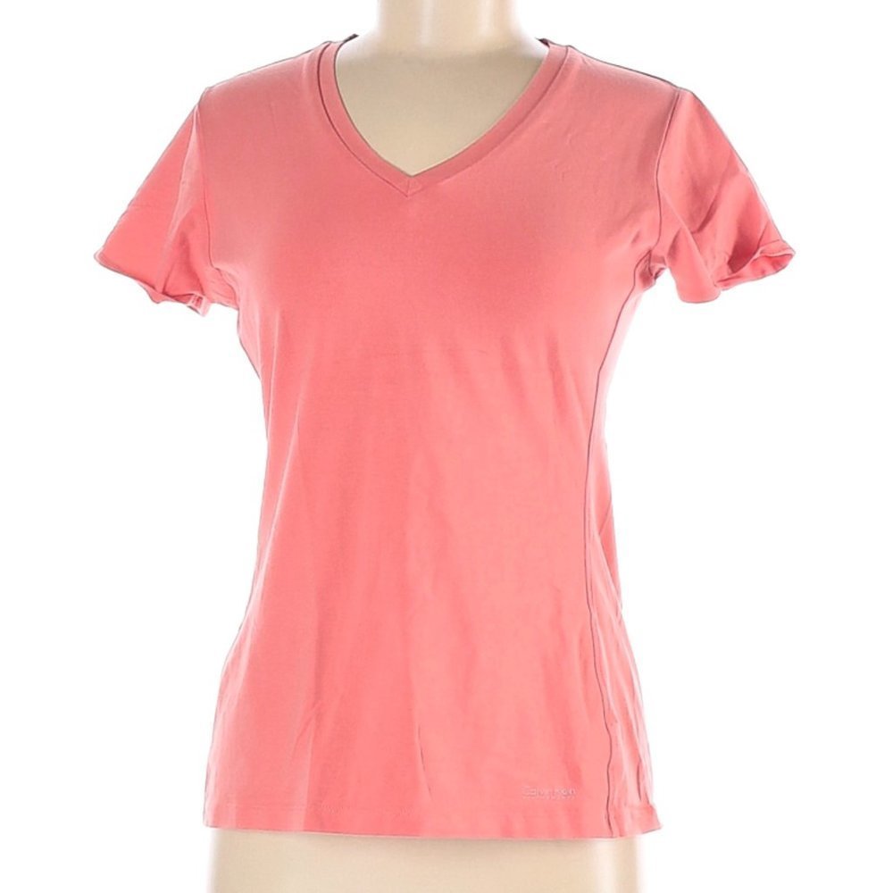 Calvin Klein Orange Performance V-Neck T-Shirt M